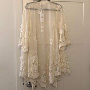 Cream lace wrap